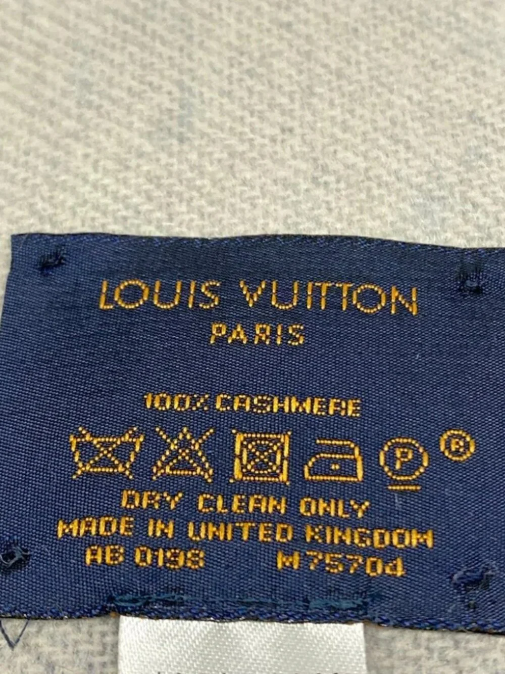 LOUIS VUITTON M75704 Light Blue AB0198 Scarf Cashmere